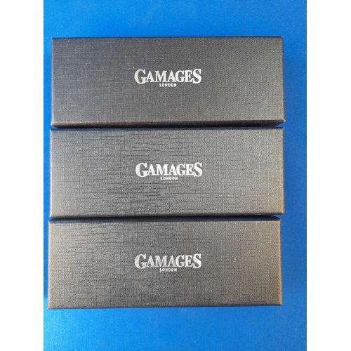 492 - 3 Boxed Gamages Pens