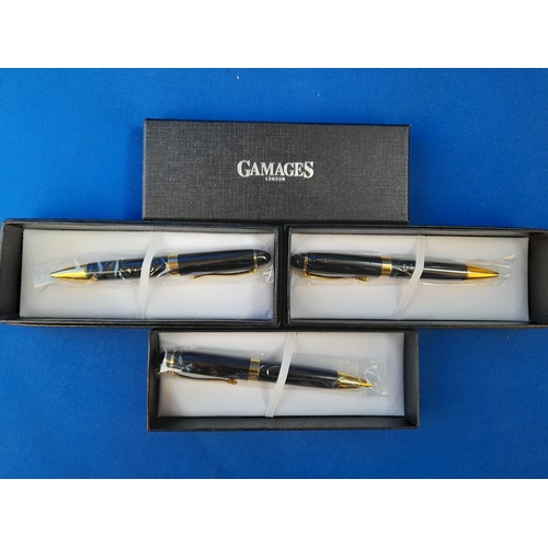 494 - 3 Boxed Gamages Pens