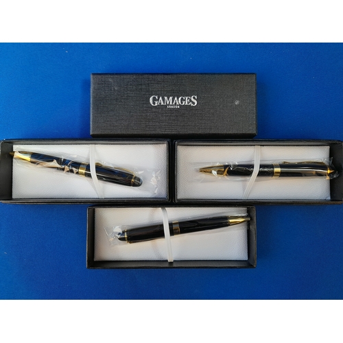 495 - 3 Boxed Gamages Pens