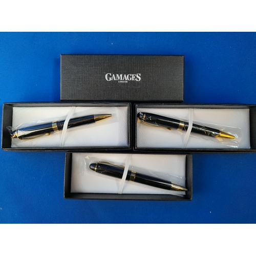 496 - 3 Boxed Gamages Pens