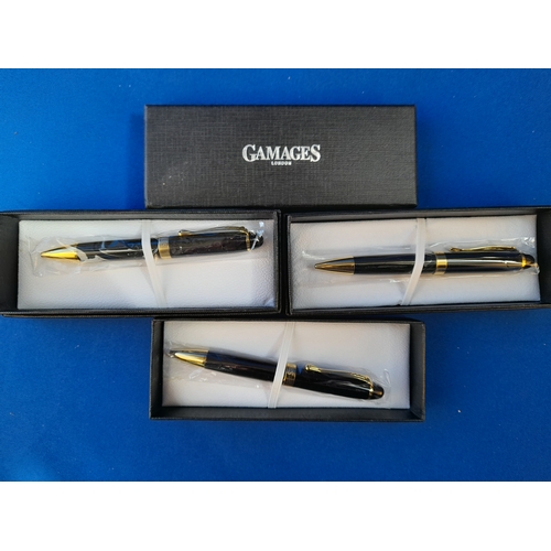 497 - 3 Boxed Gamages Pens