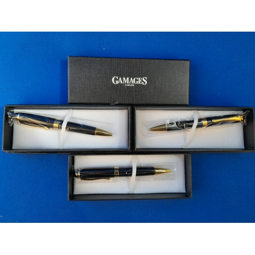 499 - 3 Boxed Gamages Pens