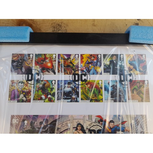 501 - Framed Royal Mail First Day of Issue DC Justice League Stamps – limited edition 272/495