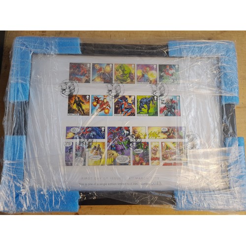 502 - Framed Royal Mail First Day of Issue Marvel Stamps – limited editions 166/495 and 0083/2495