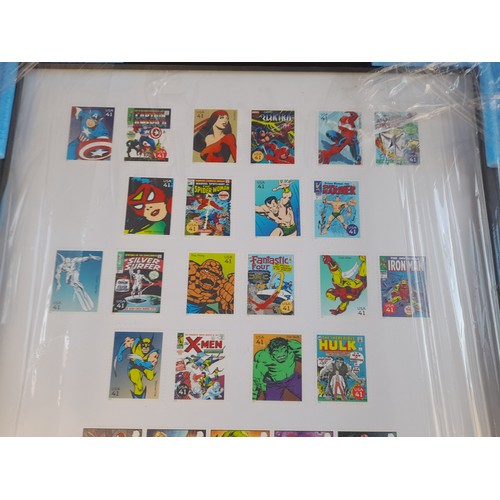 502 - Framed Royal Mail First Day of Issue Marvel Stamps – limited editions 166/495 and 0083/2495