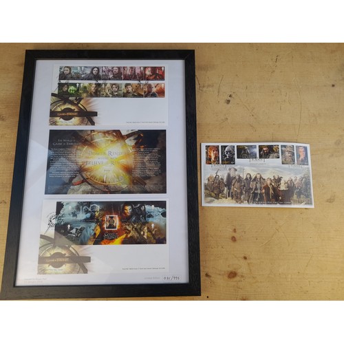 503 - Framed Royal Mail First Day Covers Game of Thrones Stamps – limited edition 031/995 – and The Hobbit... 