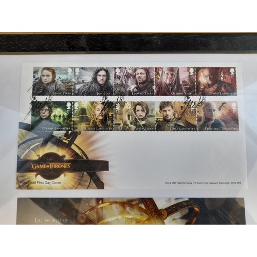 503 - Framed Royal Mail First Day Covers Game of Thrones Stamps – limited edition 031/995 – and The Hobbit... 