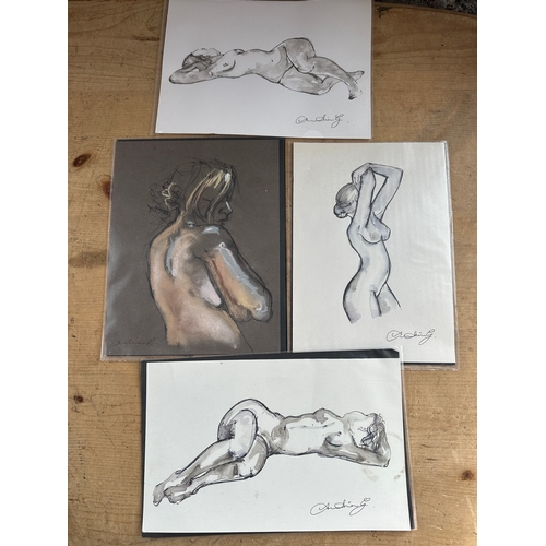 631 - Four Nude Studies of a Lady signed A.G. Wildig