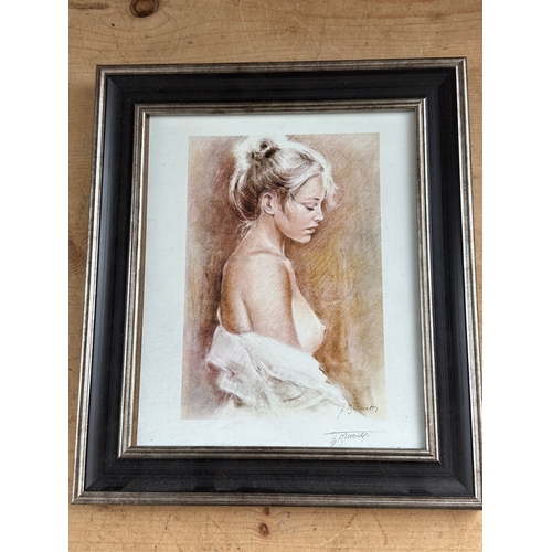 633 - Artist Signed Nude Print by Brunetti