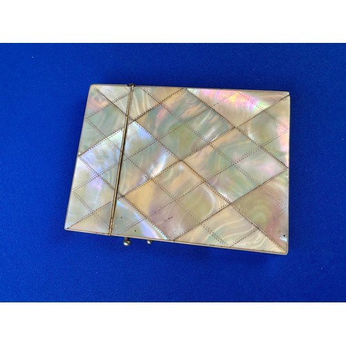 432 - Antique Mother of Pearl Calling Card Case