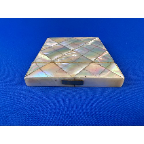 432 - Antique Mother of Pearl Calling Card Case