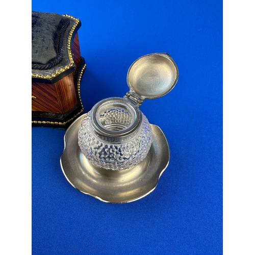 441 - Unusual Pocket Watch Stand & Art Nouveau Inkwell