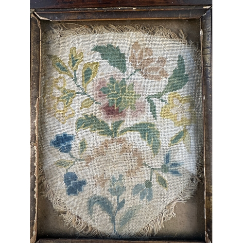 417 - Framed Victorian Needlework Sampler