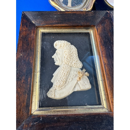 418 - Framed Vintage & Antique Portraits including Wax Relief & Daguerreotypes