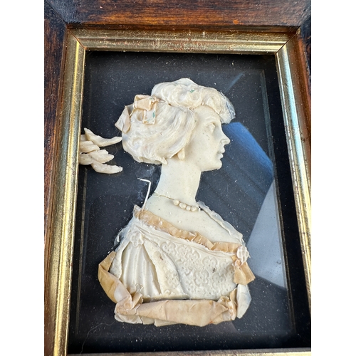 418 - Framed Vintage & Antique Portraits including Wax Relief & Daguerreotypes