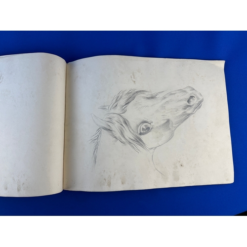 647 - Vintage Sketchbook Full of Original Pencil Drawings