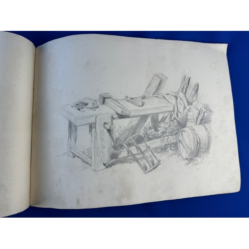 647 - Vintage Sketchbook Full of Original Pencil Drawings