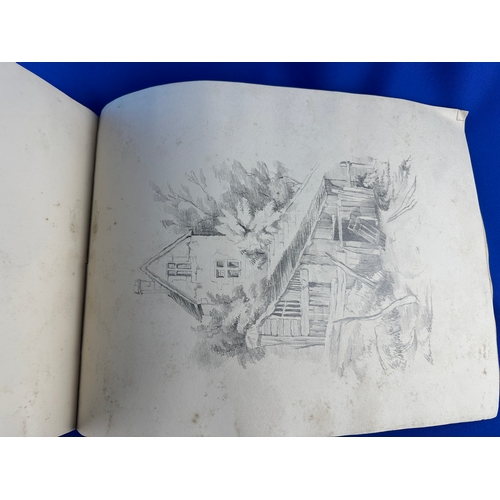 647 - Vintage Sketchbook Full of Original Pencil Drawings