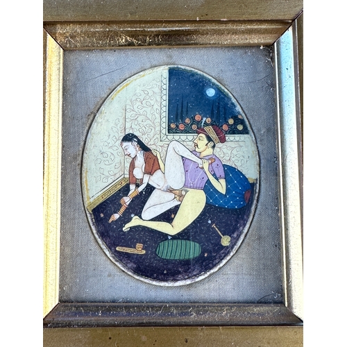 648 - Antique Indian Erotic Miniature Painting