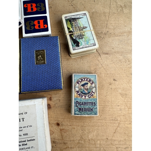 297 - Vintage Card Games including 'The Game of Pit' Braille Edition