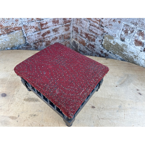 855 - Vintage Upholstered Footstool