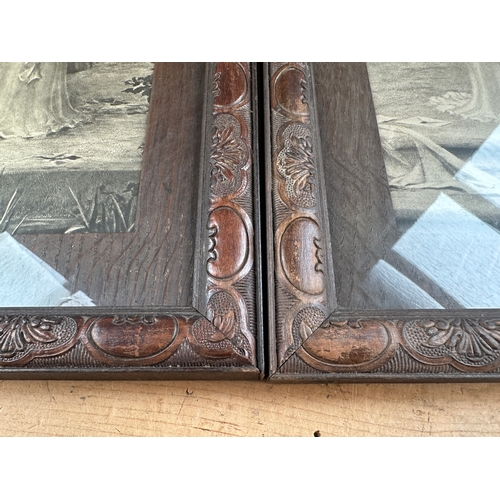 638 - Pair of Nice Old Wooden Picture Frames