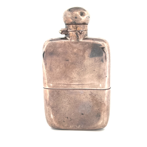 13 - 1914 Chester Hallmarked Silver Hip Flask inscribed 'Virtutis Fortuna Comes' - Fortune Favours the Br... 