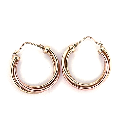 27 - Pair of 9ct Gold Hoop Earrings 2.7g