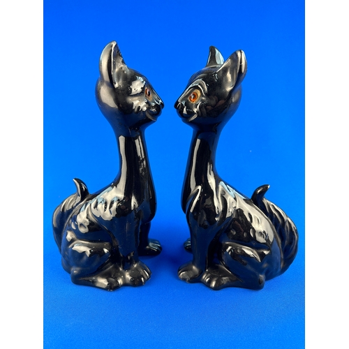 561 - Two Mid Century Ceramic Cat Figures