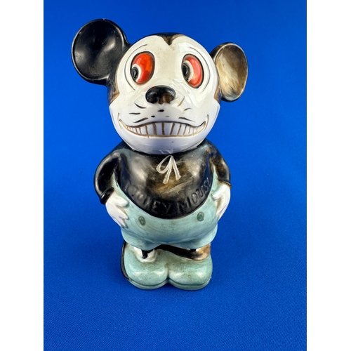 562 - Vintage Ceramic Mickey Mouse Jar Figure