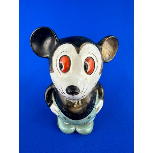 562 - Vintage Ceramic Mickey Mouse Jar Figure