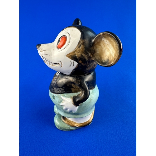 562 - Vintage Ceramic Mickey Mouse Jar Figure