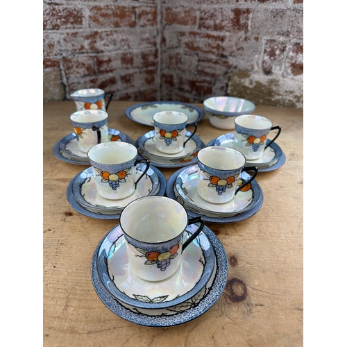 569 - Vintage Czech Lusterware Tea Service