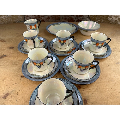 569 - Vintage Czech Lusterware Tea Service