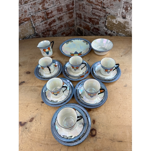 569 - Vintage Czech Lusterware Tea Service