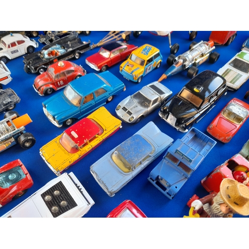 308 - 2 Trays of Playworn Corgi Toys Diecast Vehicles