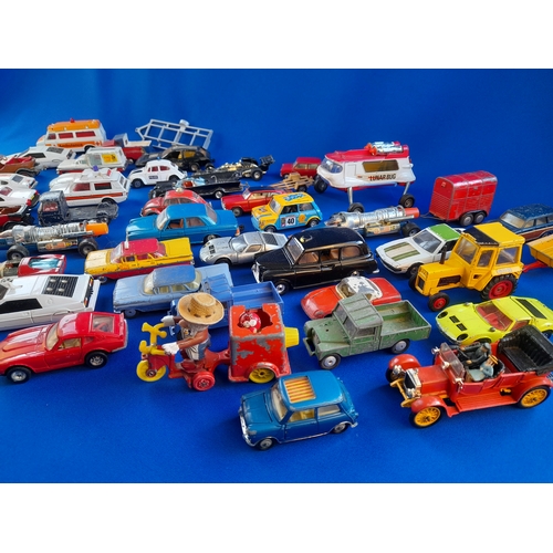 308 - 2 Trays of Playworn Corgi Toys Diecast Vehicles