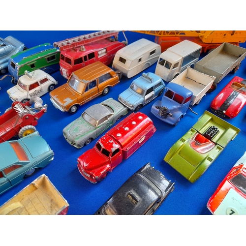 309 - 2 Trays of Playworn Dinky Toys Diecast Vehicles