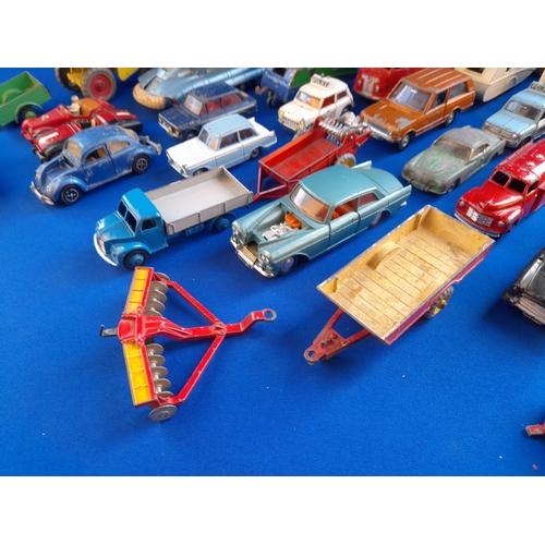 309 - 2 Trays of Playworn Dinky Toys Diecast Vehicles