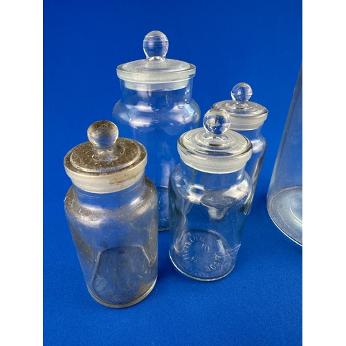 350 - Group of Vintage Glass Storage Jars