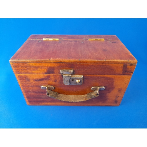 346 - Vintage Wooden Box with Clasp - 31x18x18cm