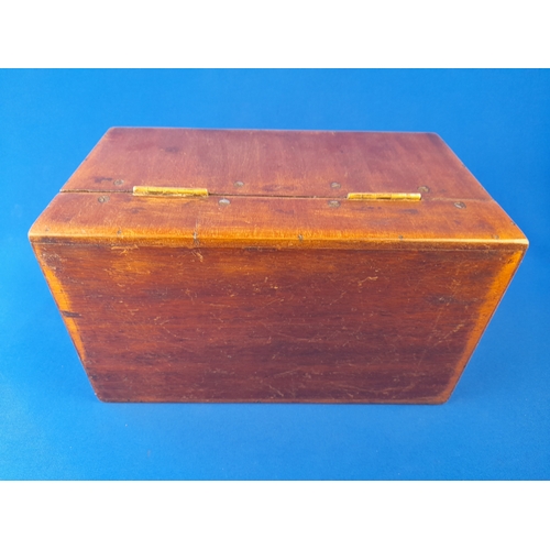 346 - Vintage Wooden Box with Clasp - 31x18x18cm