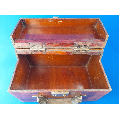 346 - Vintage Wooden Box with Clasp - 31x18x18cm