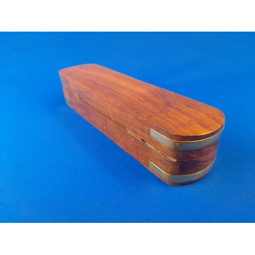 347 - 2 Vintage Wooden Pencil Cases