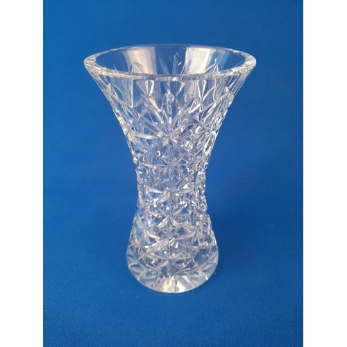 589 - 4 Crystal and Glass Items including Vases, Bowl and Photo Frame