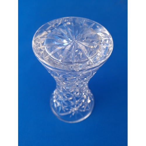 589 - 4 Crystal and Glass Items including Vases, Bowl and Photo Frame