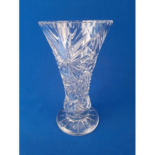 589 - 4 Crystal and Glass Items including Vases, Bowl and Photo Frame