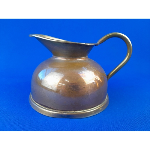 355 - Group of 4 Copper Jugs with Brass Detail