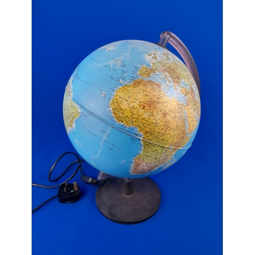 359 - Illuminated Tecnodidattica Table/Desktop Globe - 36cm tall