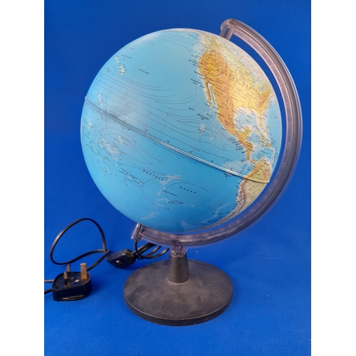 359 - Illuminated Tecnodidattica Table/Desktop Globe - 36cm tall